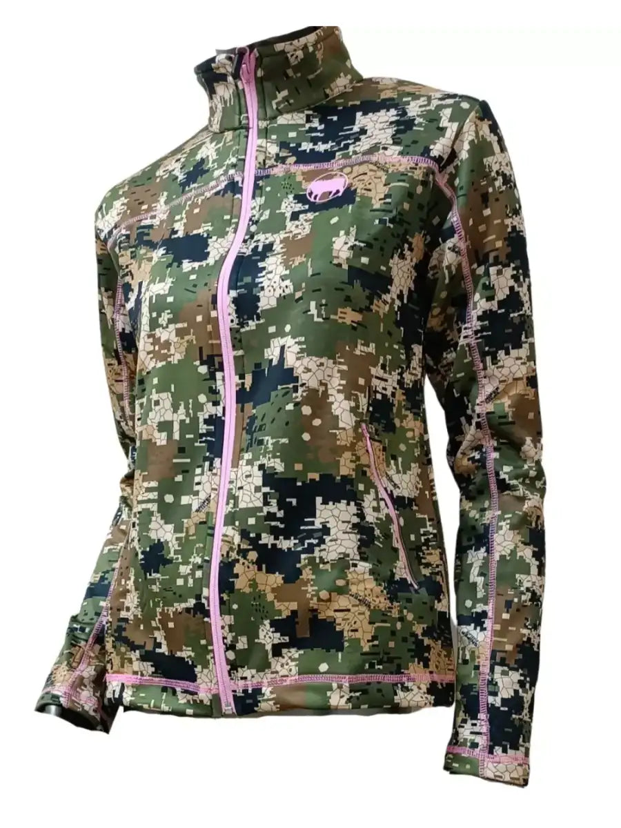 Pixelate Ladies Active Fleece Zipper Secondary image