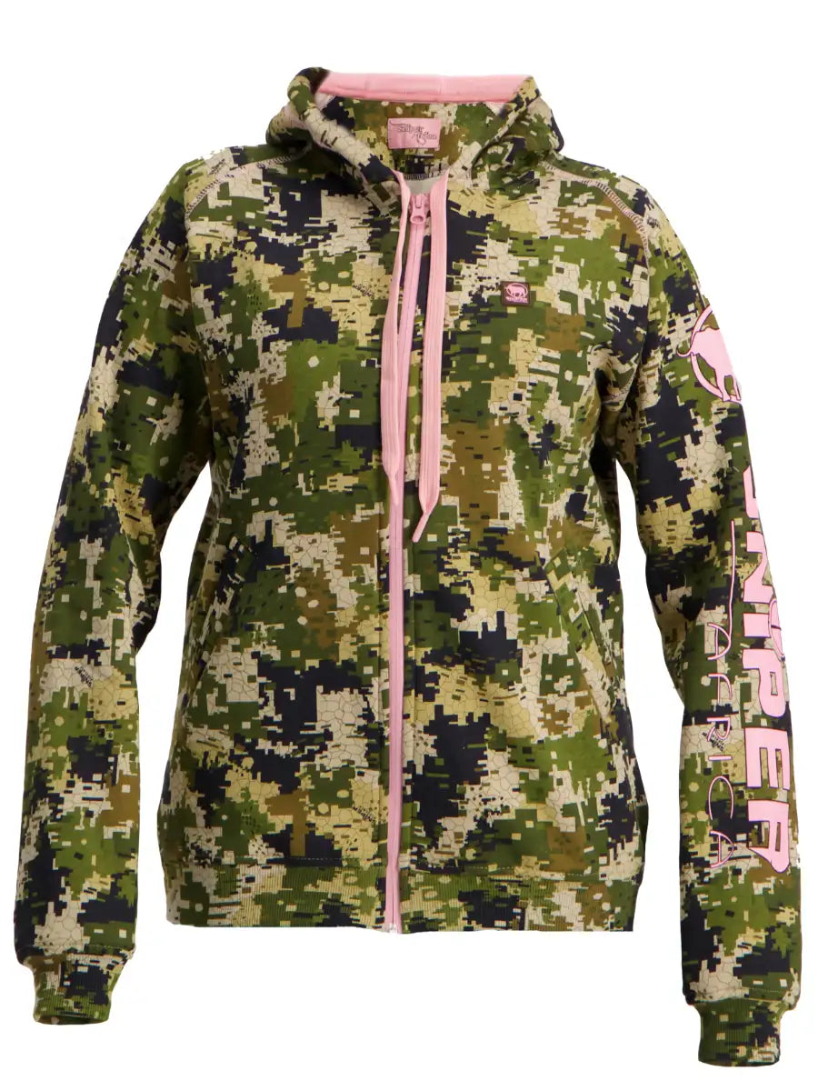 Ladies Hoody Reactor Fleece Pixelate/Pink Main image